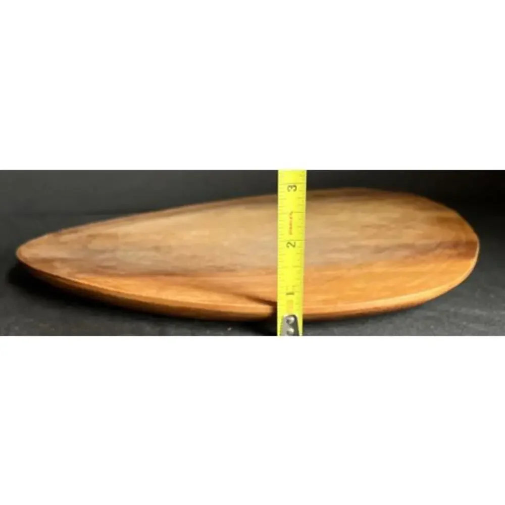 Made in Haiti Vintage“Mountain Maid” Teak Wood Wooden Cutting Board 12” x 11”